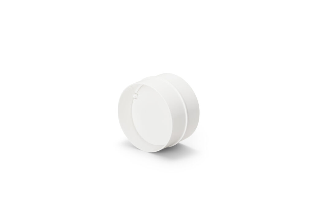Back draft shutter Reton Ø100 white Plastic
